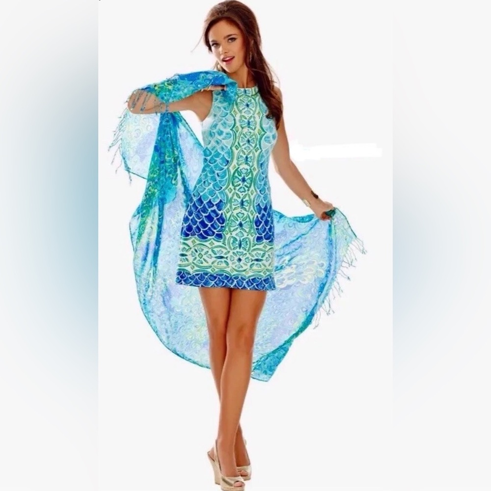 Lilly Pulitzer NWT Perla Dress 🧜♀️ Scale Back Size M 🦄 - Picture 1 of 11